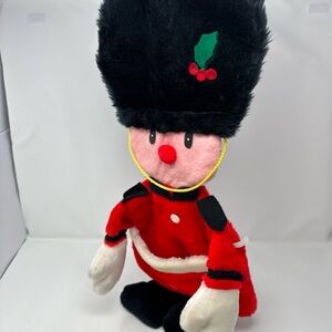 Vintage Christmas Stocking Plush Royal Guard Drummer Boy 24" RARE Front Pocket